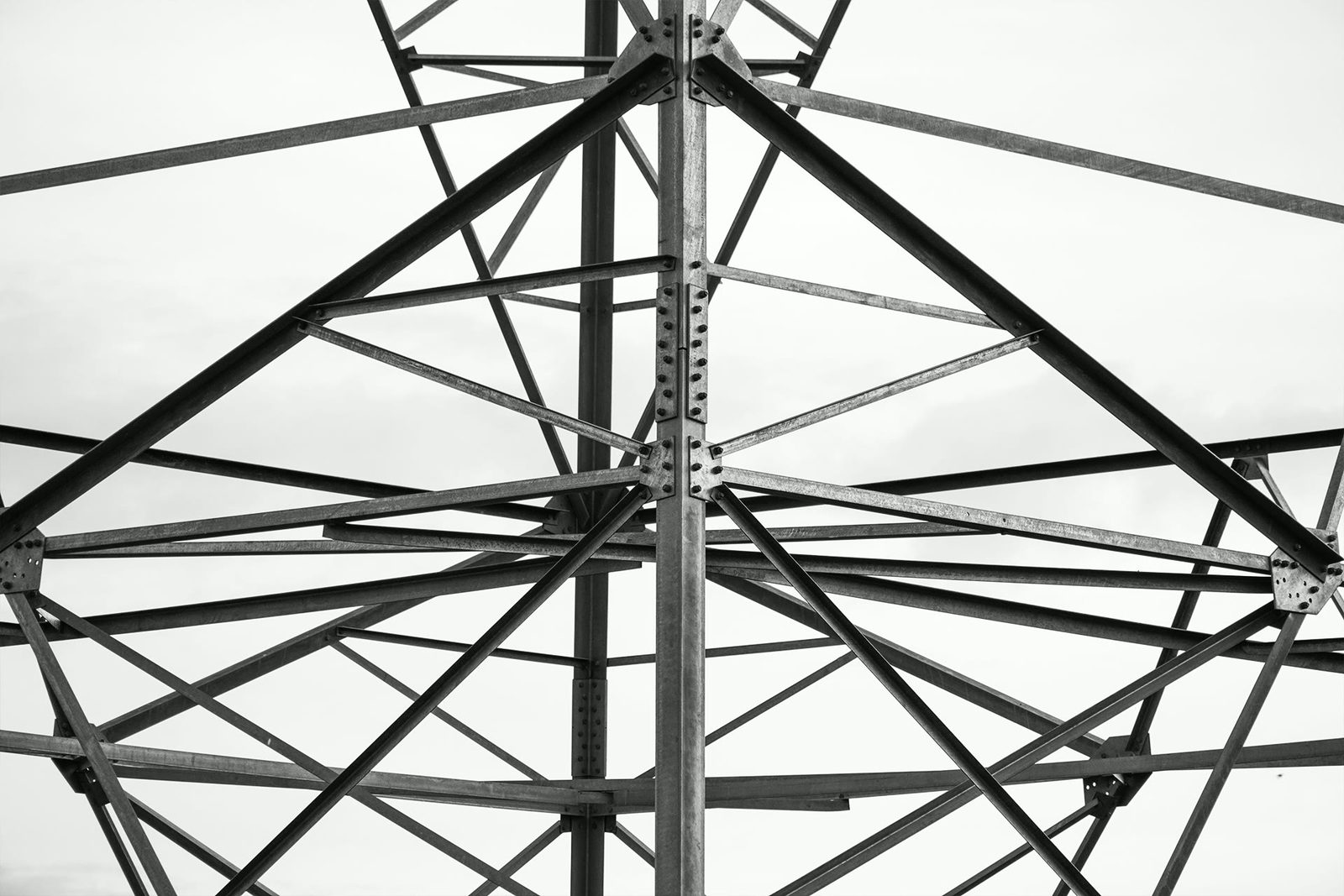 Detalle de estructura metálica reticular